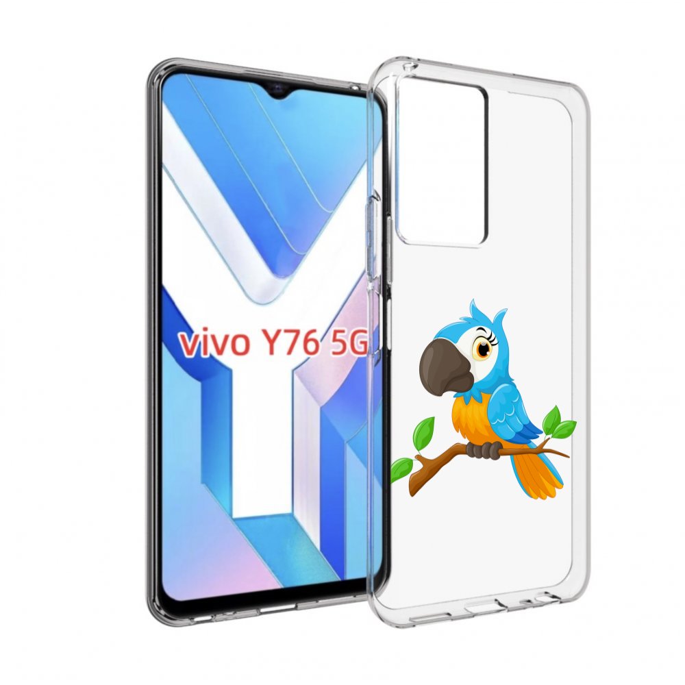

Чехол MyPads попугайчик детский для Vivo Y76 5G, Прозрачный, Tocco
