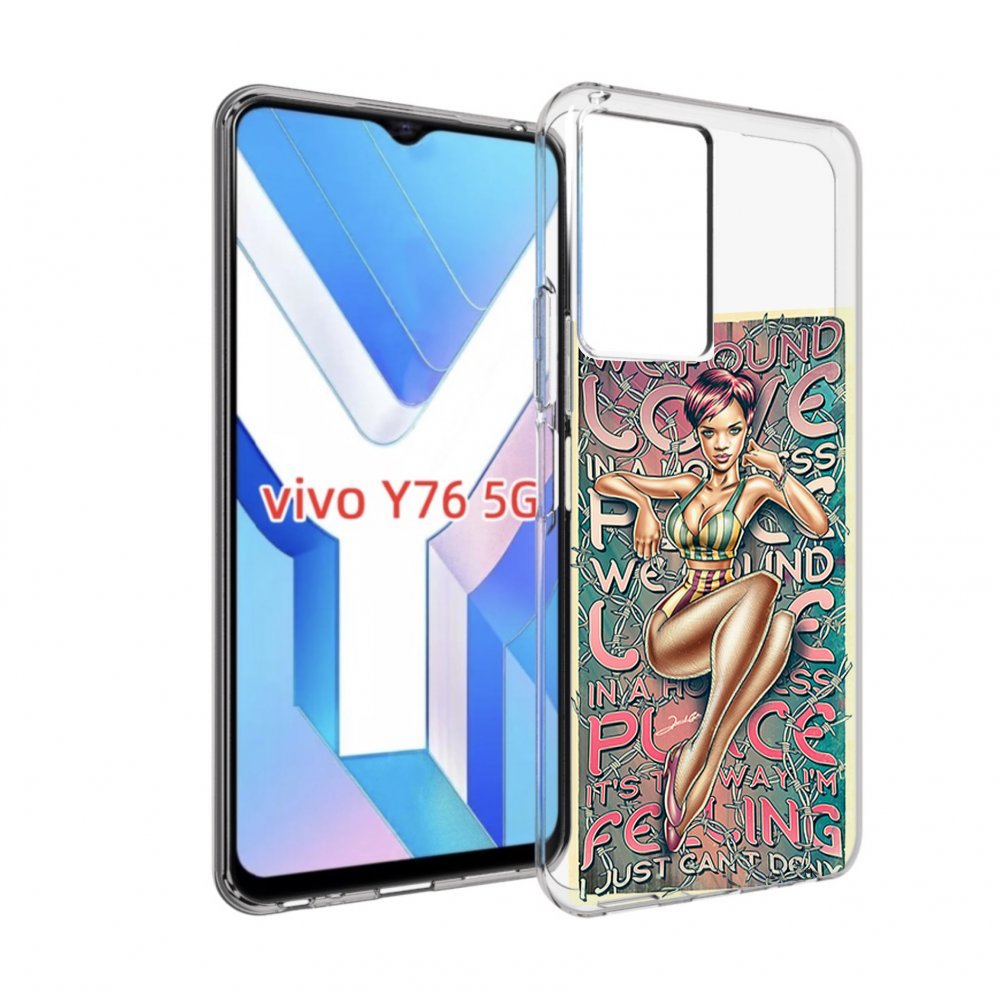 

Чехол MyPads постер-рианна для Vivo Y76 5G, Прозрачный, Tocco