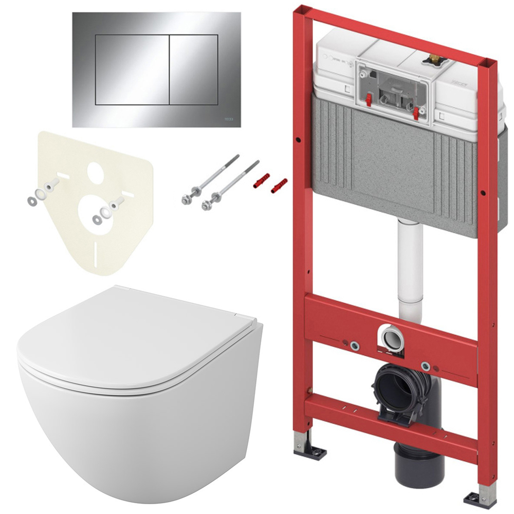 Инсталляция TECE base 2.0 + унитаз OWL Vind Cirkel-H TOWLT190302 с сиденьем, SH-169784 инсталляции tece base 2 0 9400412 для подвесного унитаза с кнопкой смыва хром