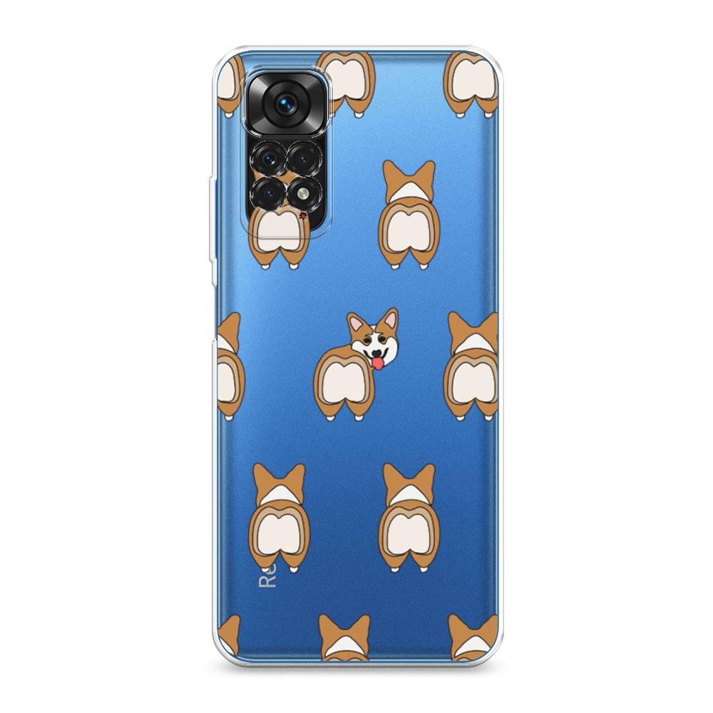 фото Силиконовый чехол "милый корги фон" на xiaomi redmi note 11 4g global awog