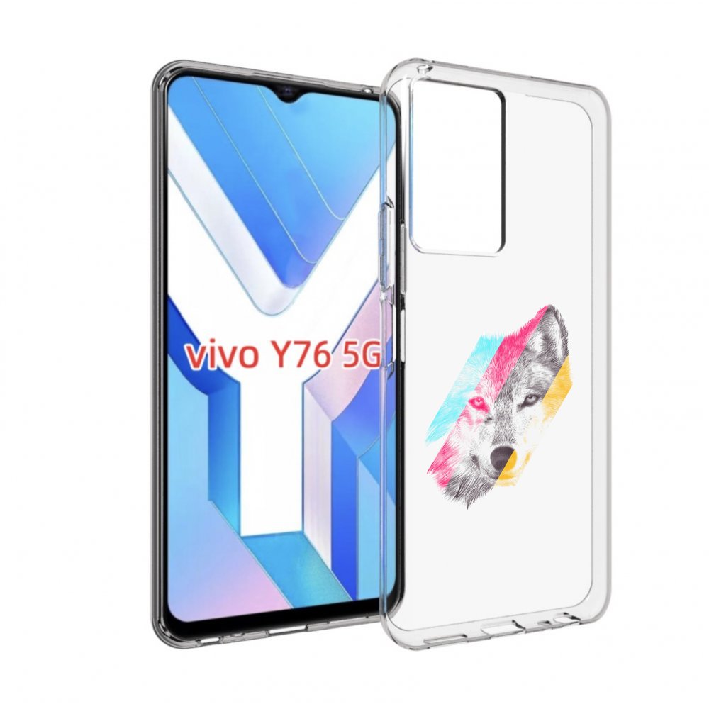 Чехол MyPads волк градиент для Vivo Y76 5G
