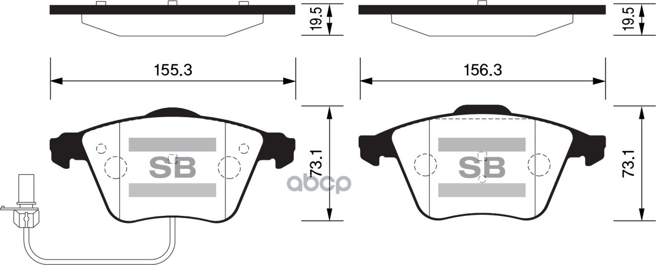 

Колодки Передние Ad A4/A6/A8 Sangsin Brake Sp2112f