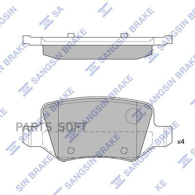 

Тормозные колодки Sangsin brake задние дисковые SP1748