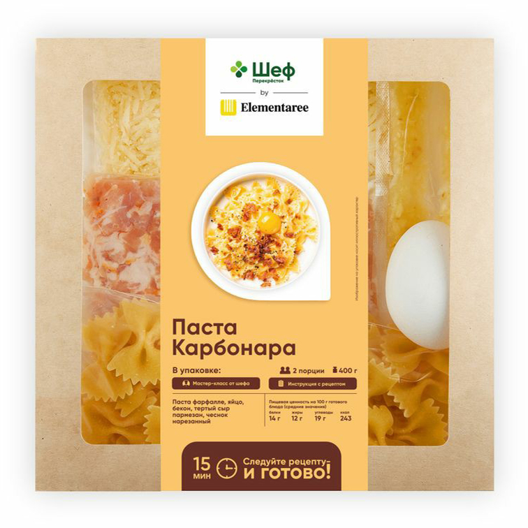 

Паста Шеф Перекрёсток by Elementaree Карбонара 400 г