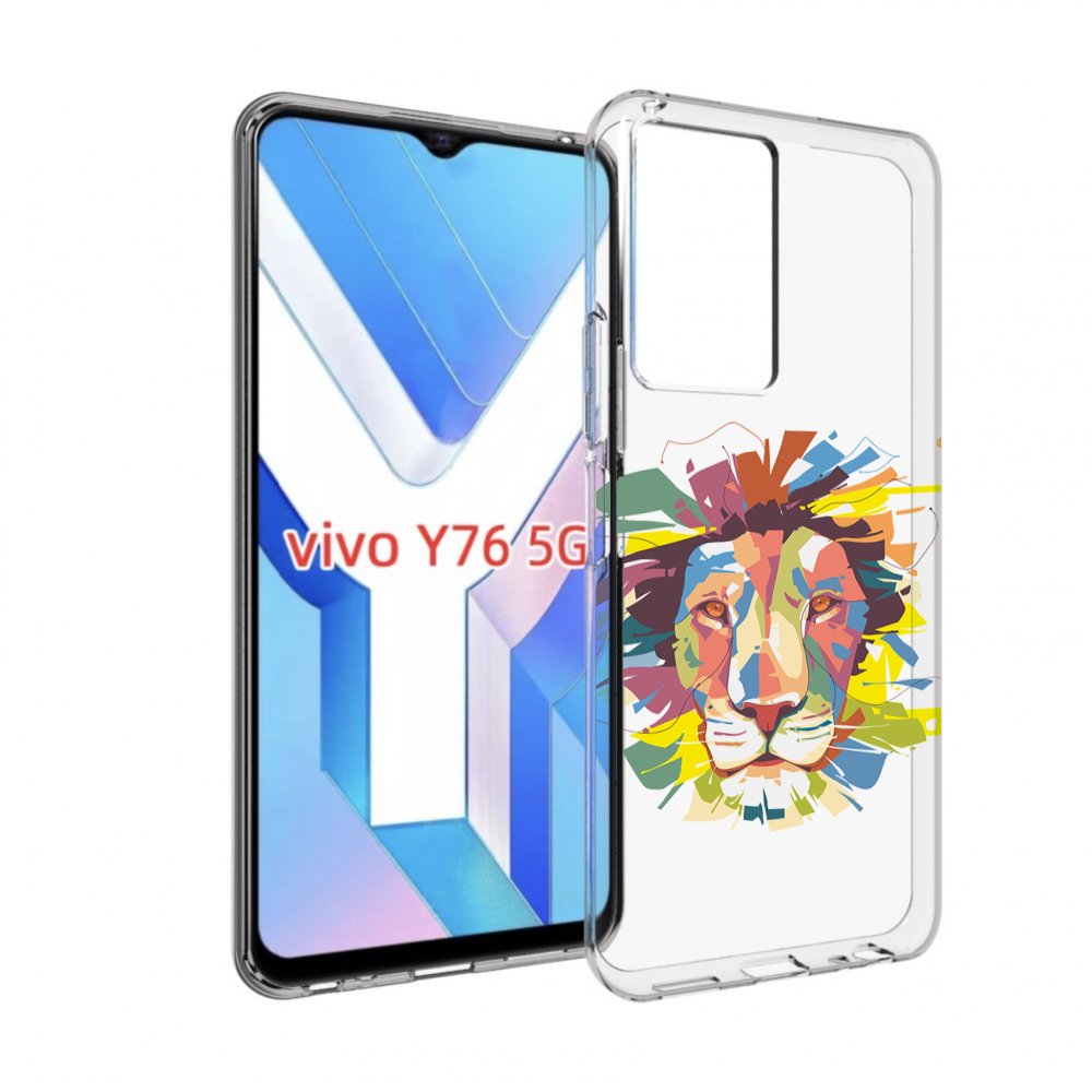 

Чехол MyPads разноцветный-лев детский для Vivo Y76 5G, Прозрачный, Tocco