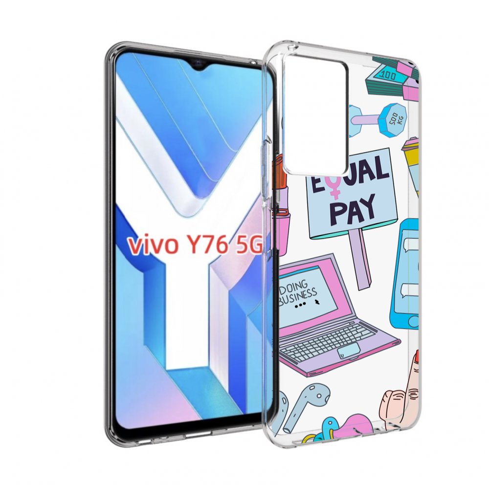 

Чехол MyPads разные-штучки для Vivo Y76 5G, Прозрачный, Tocco