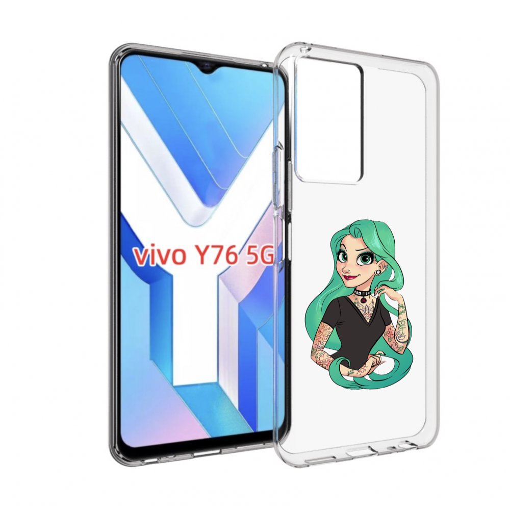 

Чехол MyPads рапунцель-в-тату женский для Vivo Y76 5G, Прозрачный, Tocco