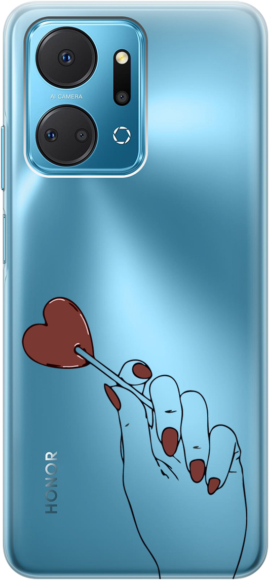 

Силиконовый чехол на Honor X7a "Heartbreaker" прозрачный, Прозрачный;красный;коричневый;черный, 159388