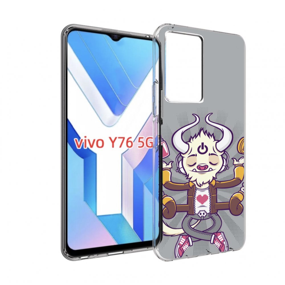 

Чехол MyPads рогатый любитель поиграть для Vivo Y76 5G, Прозрачный, Tocco