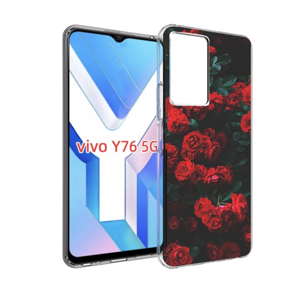 

Чехол MyPads розы-в-листьях для Vivo Y76 5G, Прозрачный, Tocco