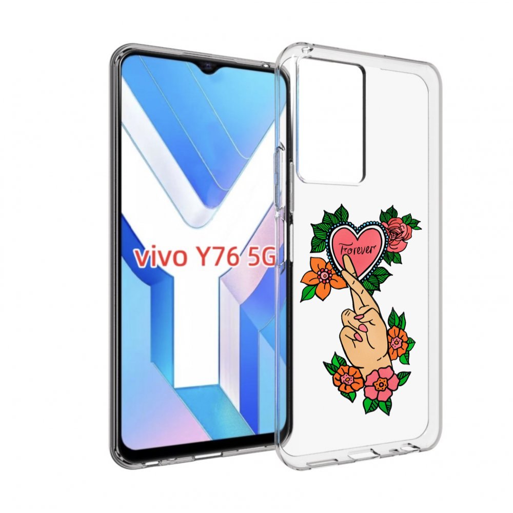 

Чехол MyPads ручки-навсегда женский для Vivo Y76 5G, Прозрачный, Tocco