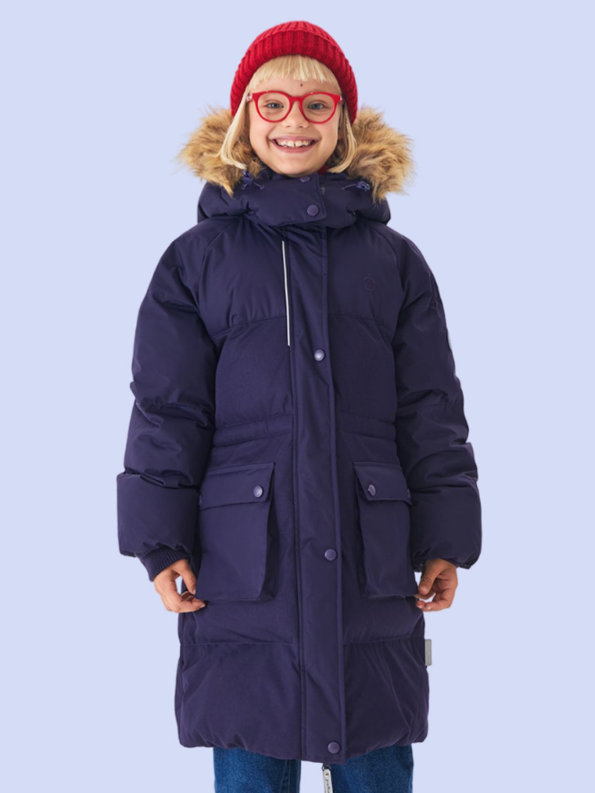 Пальто детское Premont WP313819, фиолетовый, 122