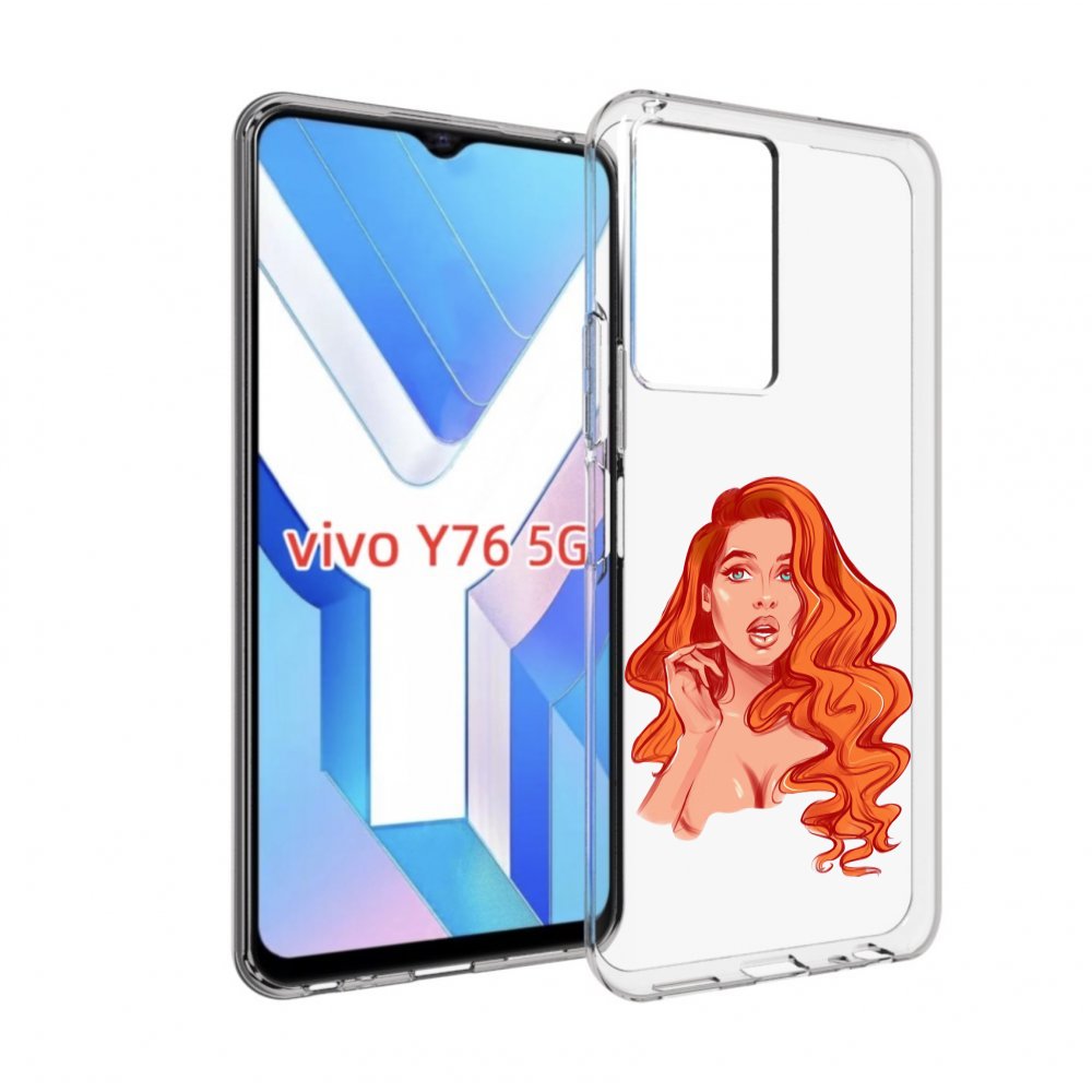 

Чехол MyPads рыжая-девушка-модельной-внешности женский для Vivo Y76 5G, Прозрачный, Tocco