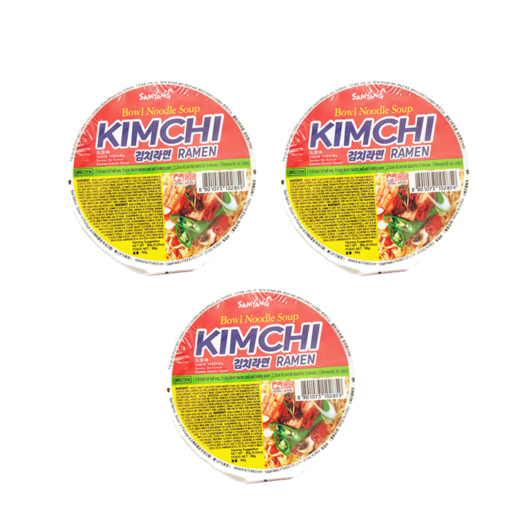 Лапша быстрого приготовления со вкусом кимчи (3 шт. по 86 г)
