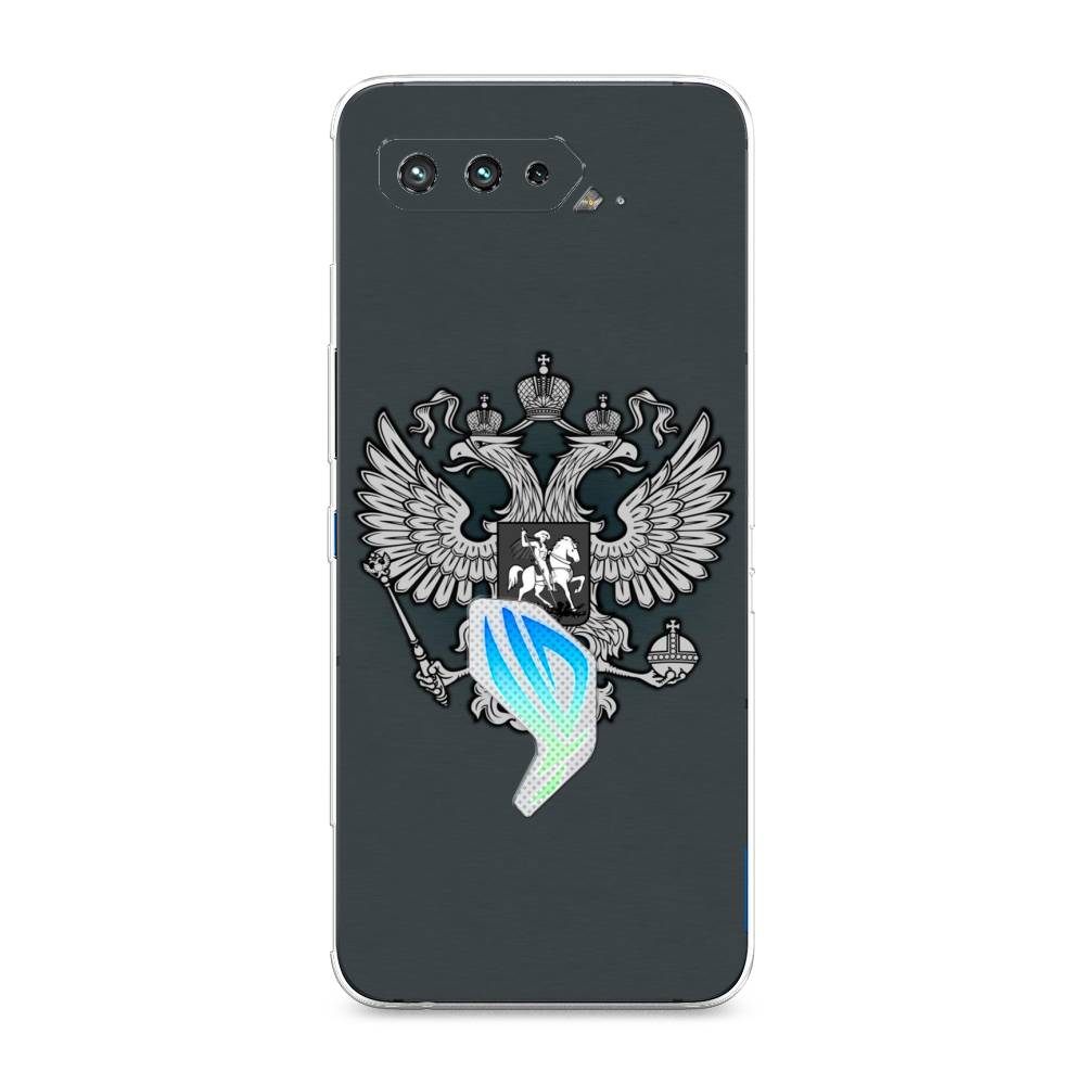 фото Чехол awog "герб россии серый" для asus rog phone 5s