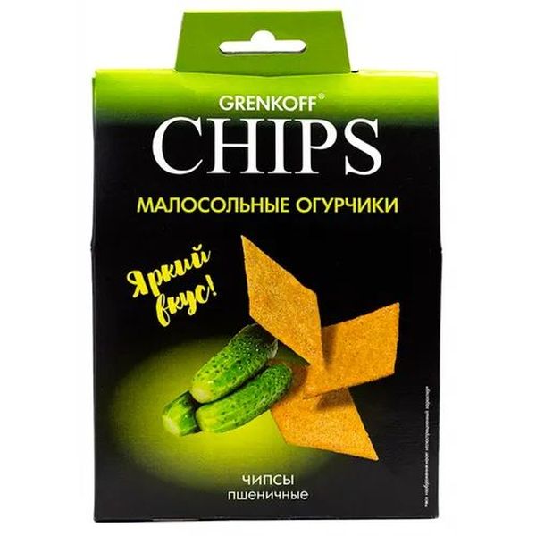 

Чипсы пшеничные Гренковъ со вкусом малосольных огурчиков 70 г