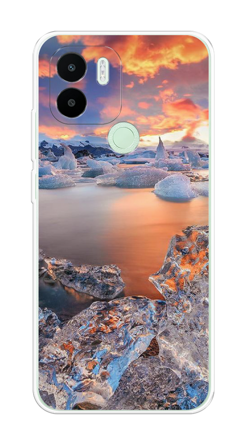 

Чехол на Xiaomi Redmi A1+/Redmi A2+ "Ледники", Синий;оранжевый, 318550-2