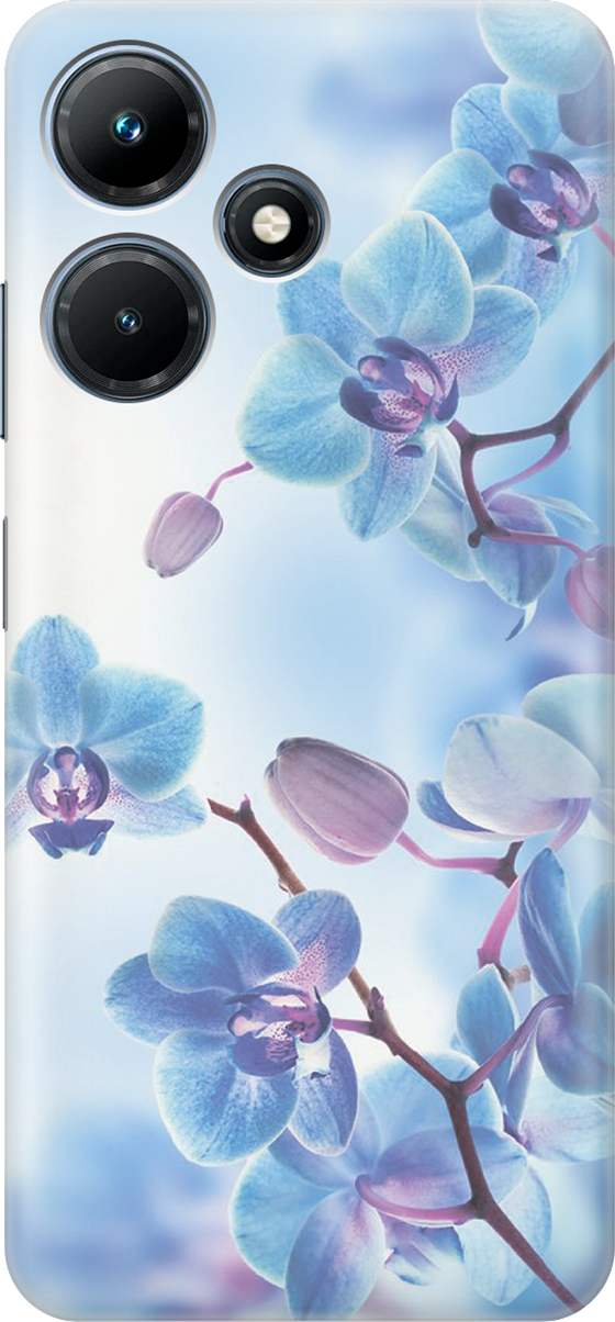 

Силиконовый чехол на Infinix Hot 30i, Голубой;серый, 159408