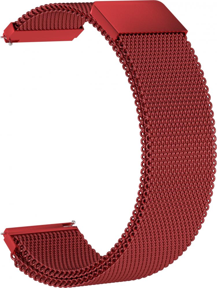 

Ремешок металлический GSMIN Milanese Loop 22 для Haylou Solar LS05 (Красный)