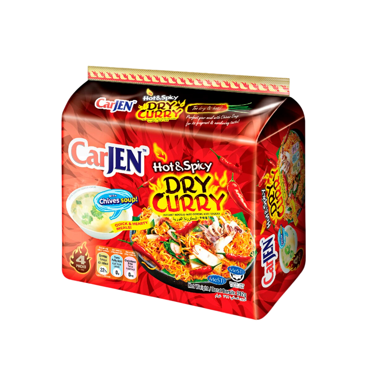 

Лапша быстрого приготовления CarJEN Ми Горенг Карри Dry Curry, 98 г х 4 шт