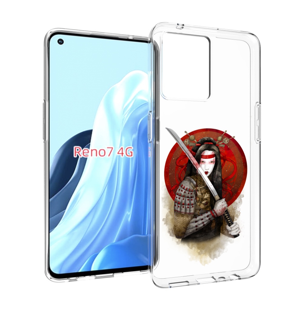 

Чехол MyPads рисованная девушка с катаной для OPPO RENO 7 4G, Прозрачный, Tocco