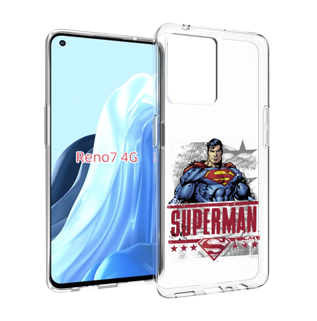 

Чехол MyPads рисунок супермен для OPPO RENO 7 4G, Прозрачный, Tocco