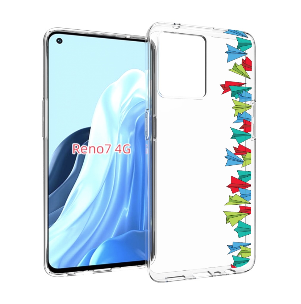 

Чехол MyPads самолетики из листочков для OPPO RENO 7 4G, Прозрачный, Tocco