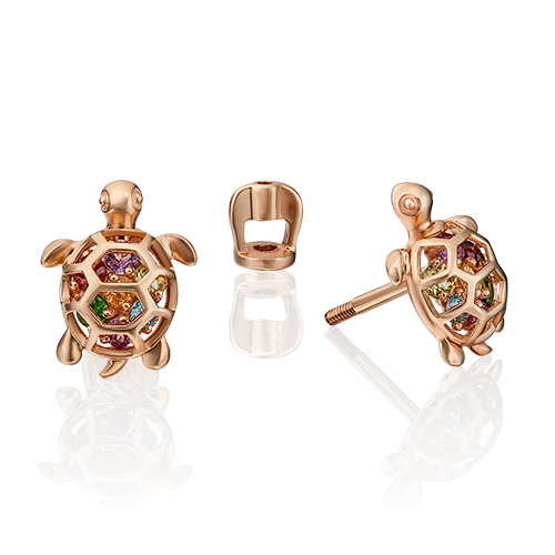 

Серьги-пусеты из красного золота с гранатом PLATINA jewelry 02-4525-00-717-1110-57_0, 02-4525-00-717-1110-57_0
