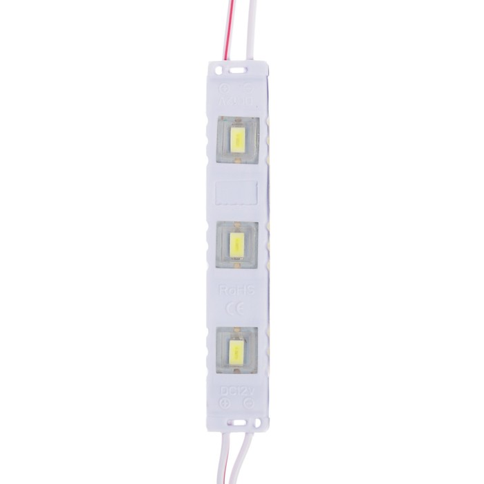 

Светодиодный модуль SMD5630, 1.5 Вт, 3 LED, 135 Lm, IP65, 6500К ,12V БЕЛЫЙ, набор 20 шт.