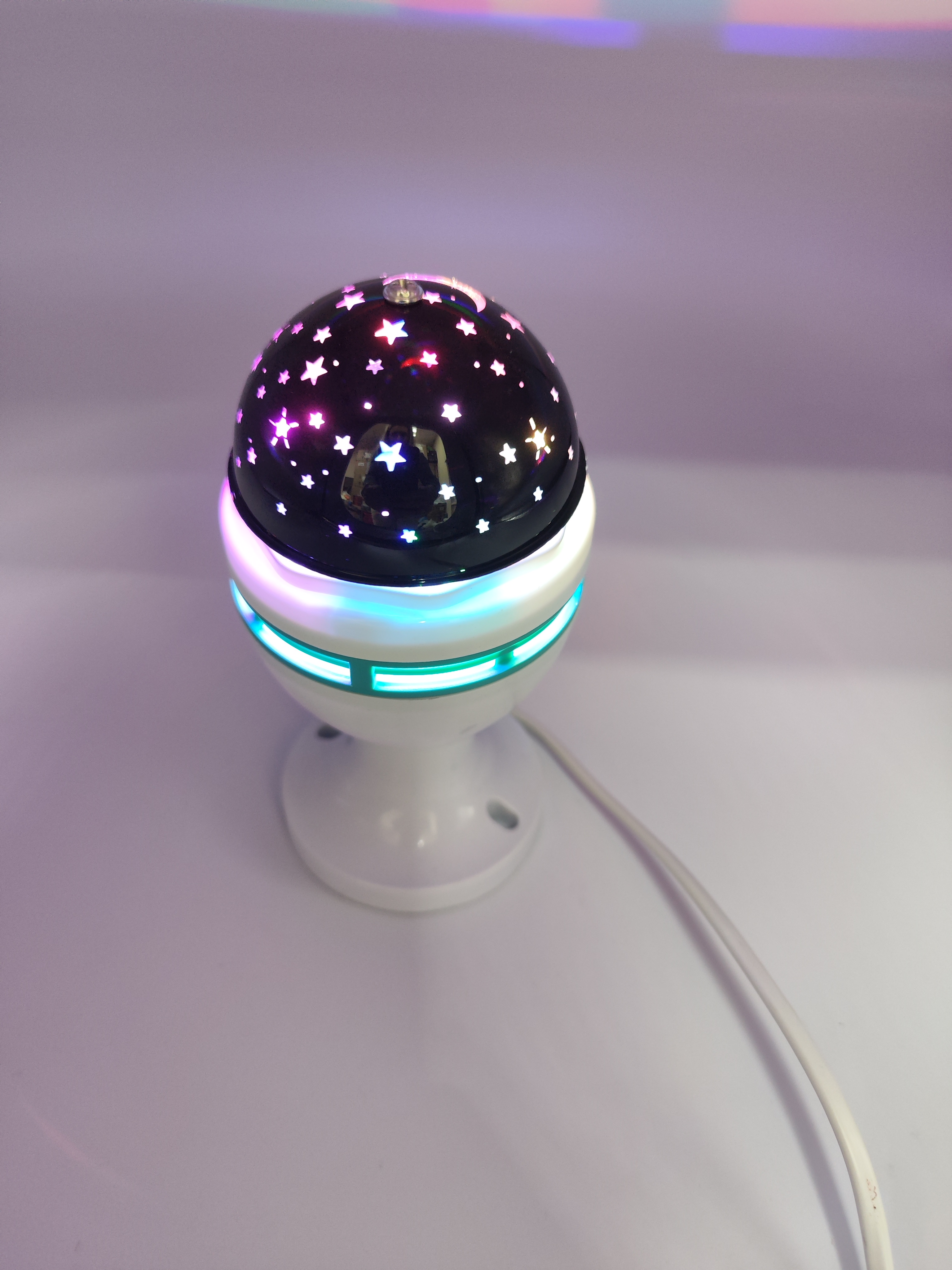 Светодиодная вращающаяся диско лампа со шнуром, цоколь Е27 лампа светодиодная luazon lighting g4 220 в 5 вт 450 лм 6500 k 320° пластик