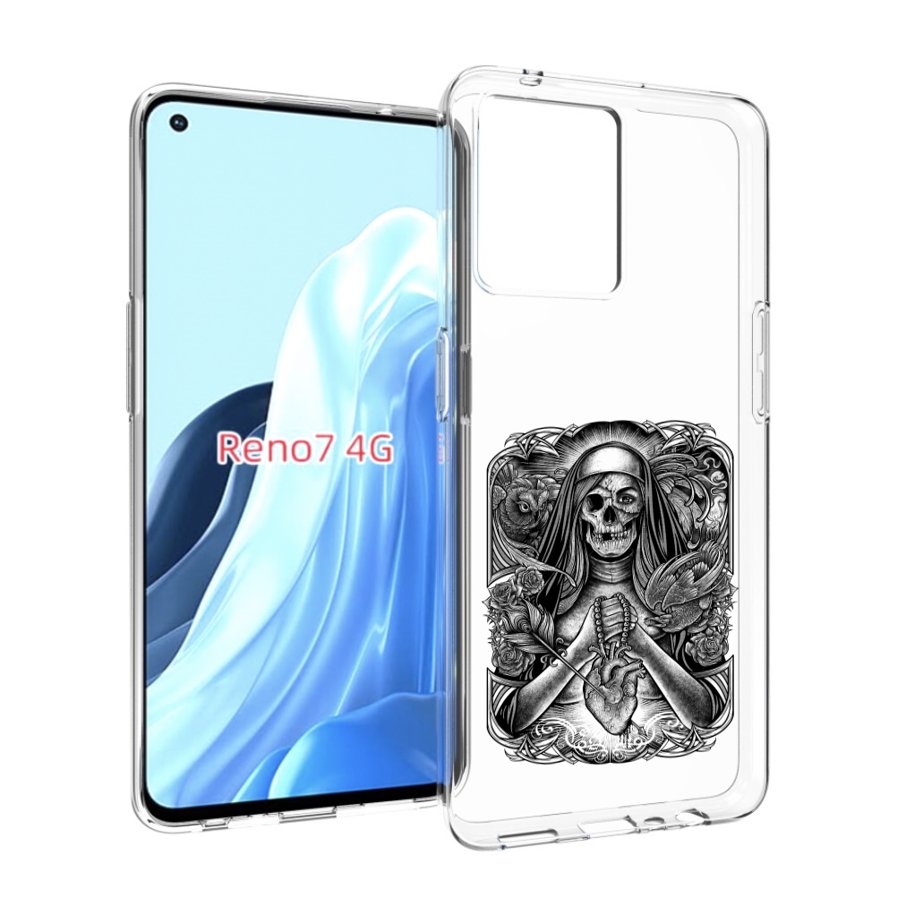 

Чехол MyPads скелет с сердцем для OPPO RENO 7 4G, Прозрачный, Tocco