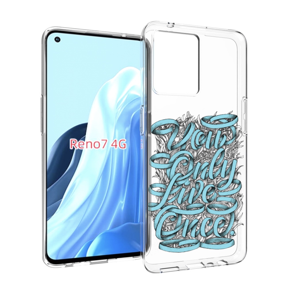 Чехол MyPads слова из ленты абстракция для OPPO RENO 7 4G