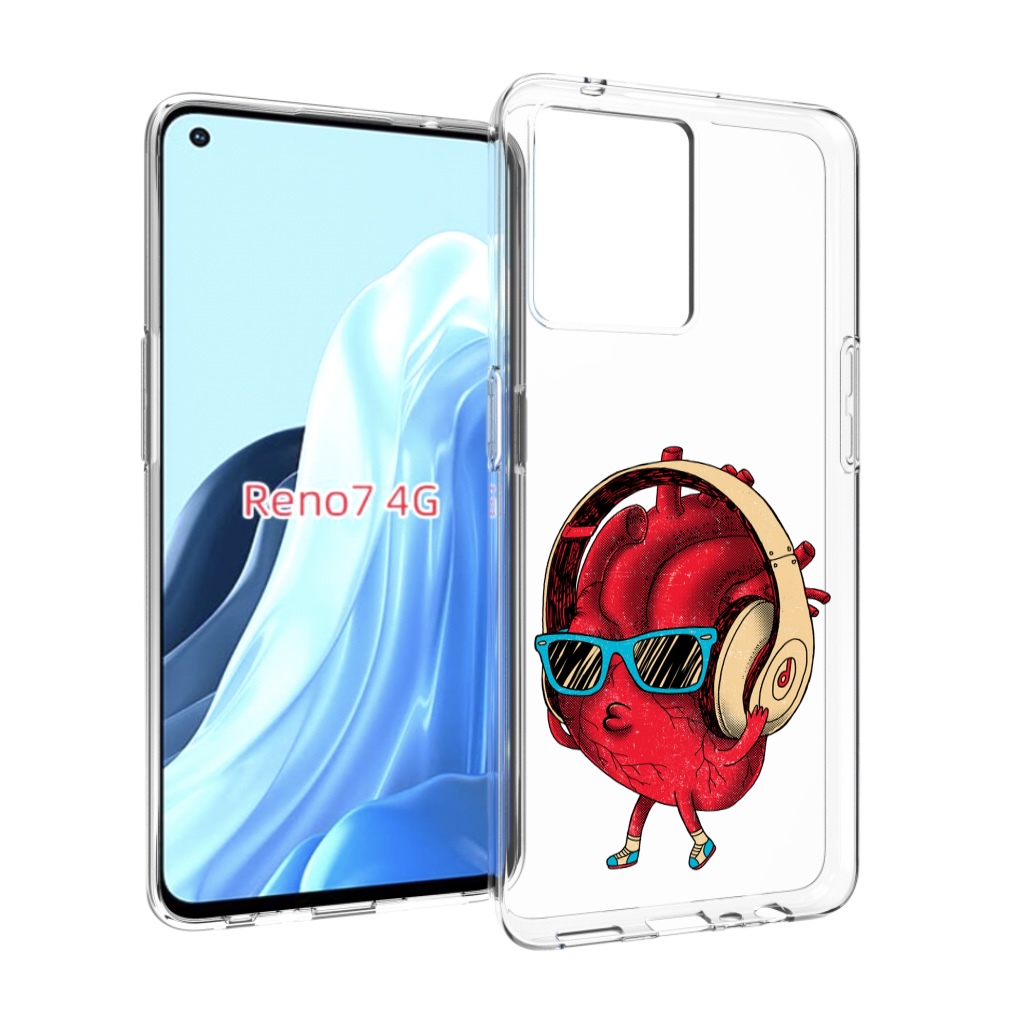 

Чехол MyPads слушай сердце для OPPO RENO 7 4G, Прозрачный, Tocco