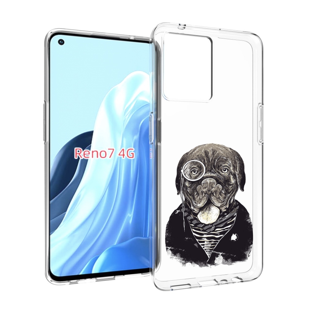 

Чехол MyPads солидный песик для OPPO RENO 7 4G, Прозрачный, Tocco