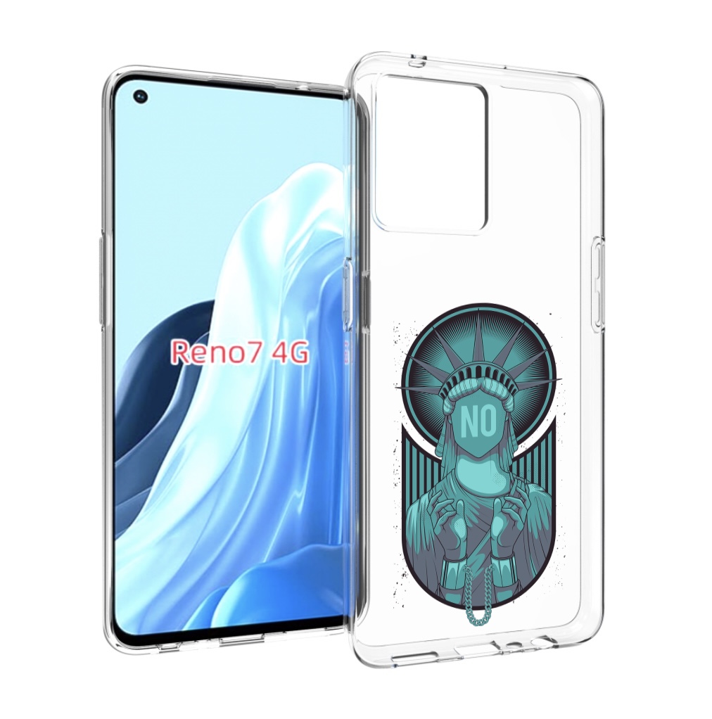 

Чехол MyPads статуя свободы зеленый для OPPO RENO 7 4G, Прозрачный, Tocco