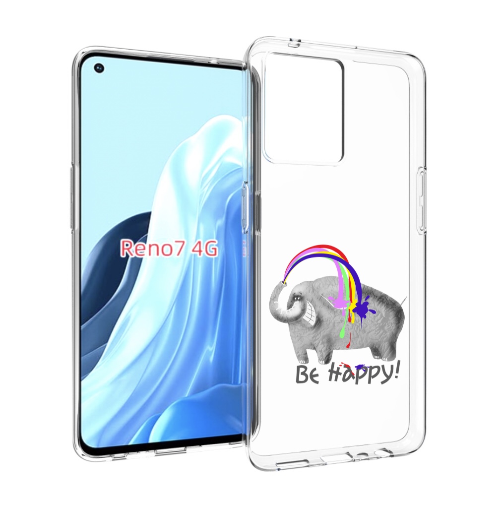 

Чехол MyPads счастливый слон для OPPO RENO 7 4G, Прозрачный, Tocco