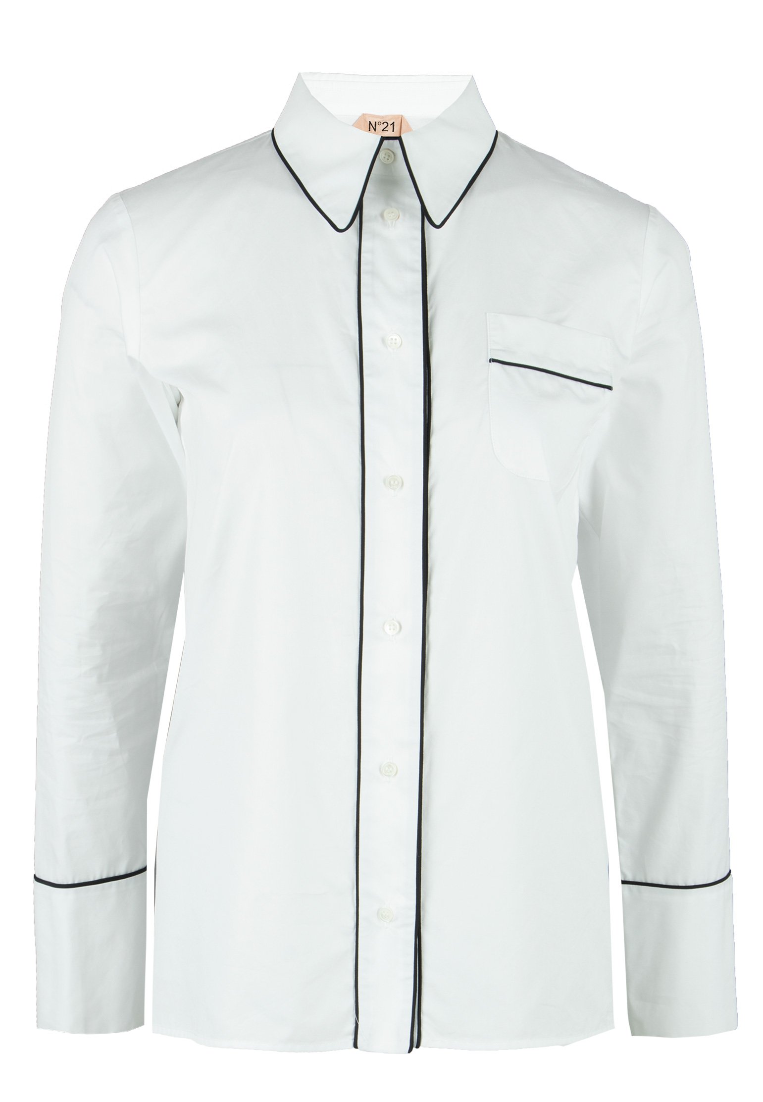 

Рубашка женская NO.21 108702 белая 42 IT, Белый, 108702