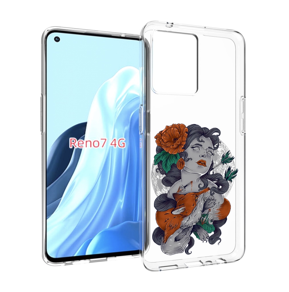 

Чехол MyPads темная девушка с лисой для OPPO RENO 7 4G, Прозрачный, Tocco