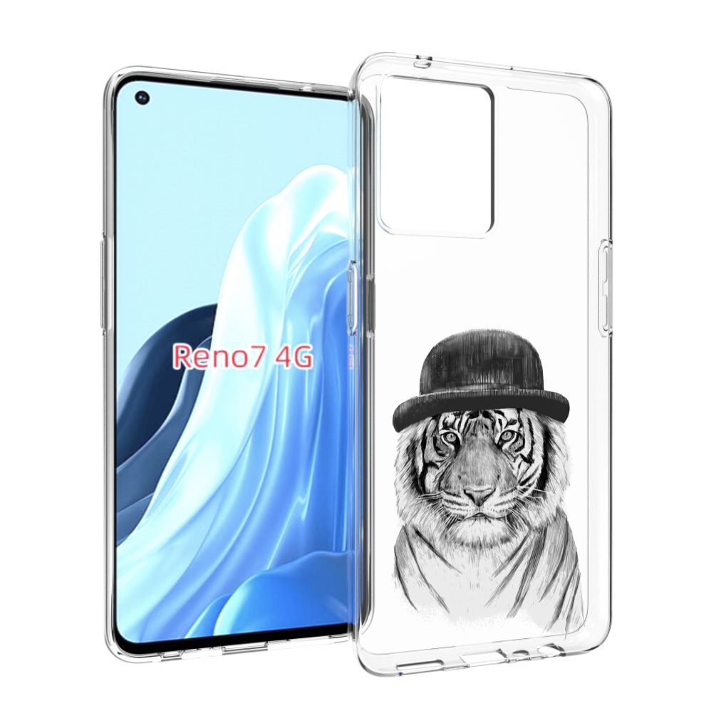 

Чехол MyPads тигр британец для OPPO RENO 7 4G, Прозрачный, Tocco