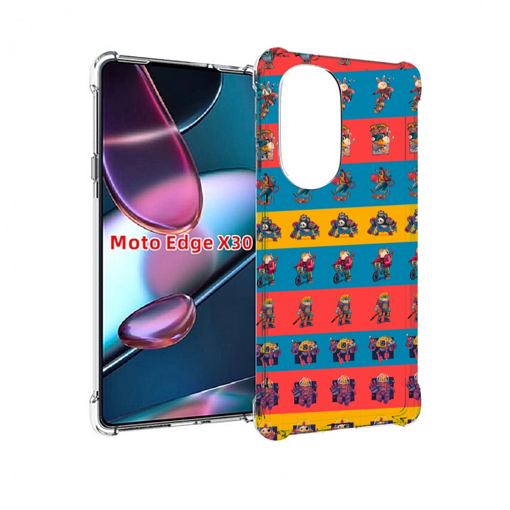

Чехол MyPads много стикеров для Motorola Moto Edge X30, Прозрачный, Tocco