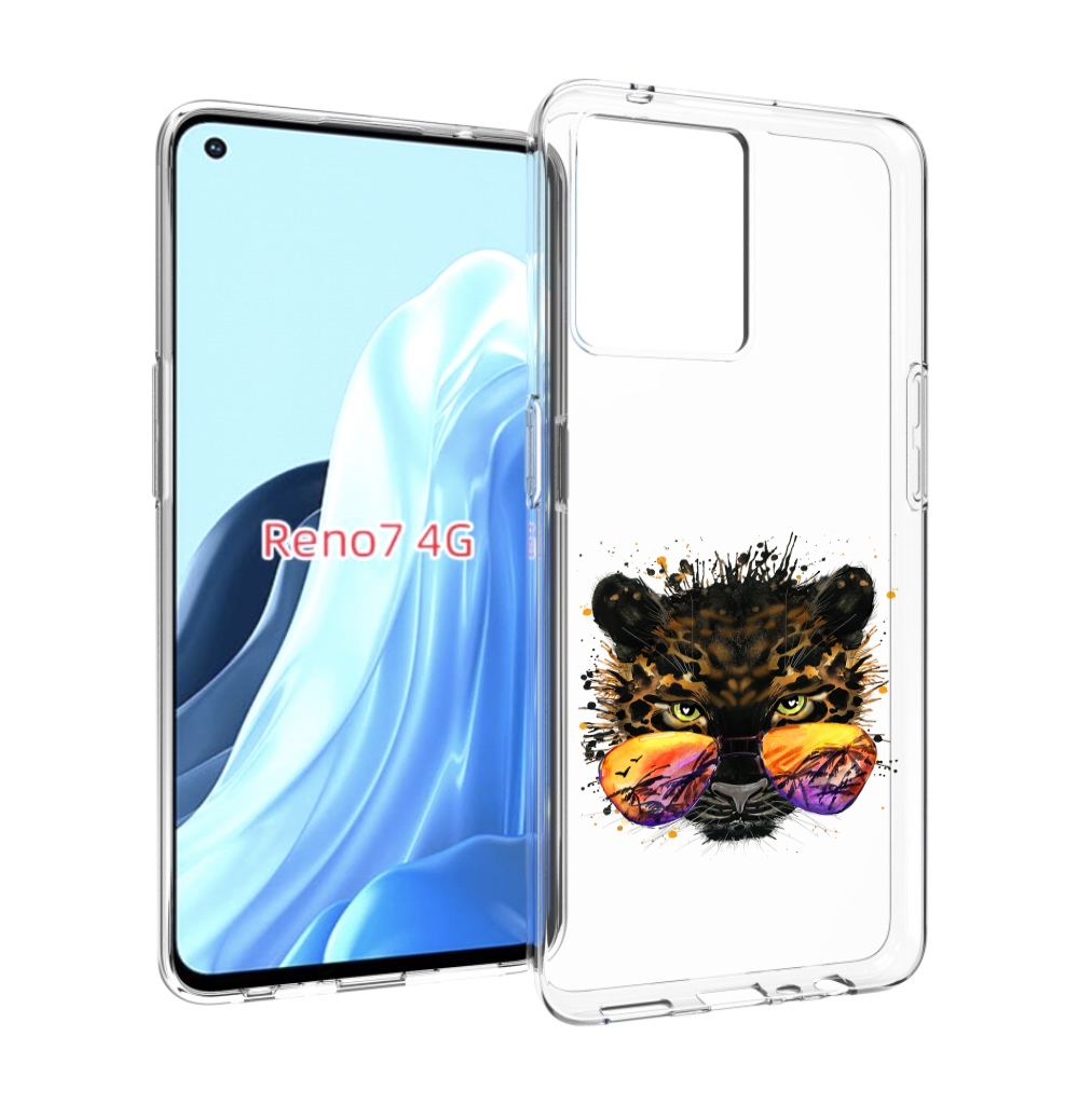 

Чехол MyPads тропический леопард для OPPO RENO 7 4G, Прозрачный, Tocco