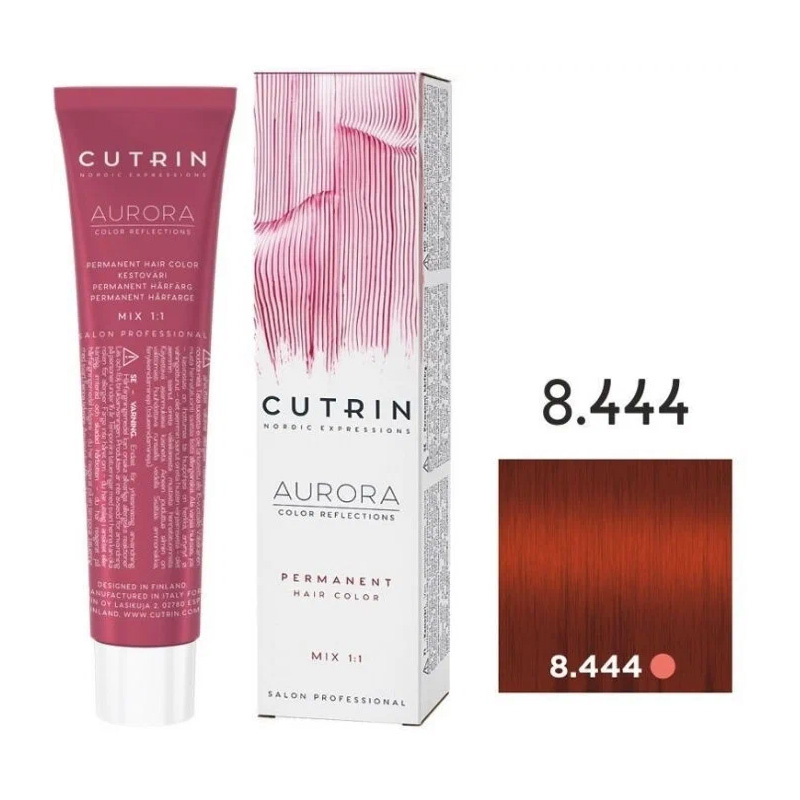 Краска для волос Cutrin Aurora 8.444 Рябина 60 мл проявитель cutrin aurora 6% 60 мл