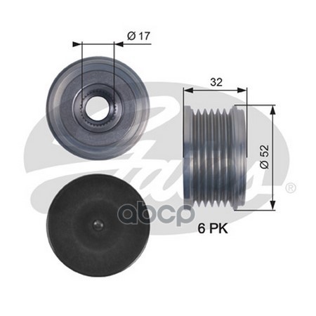 фото Обгонный шкив генератора gates oap7140