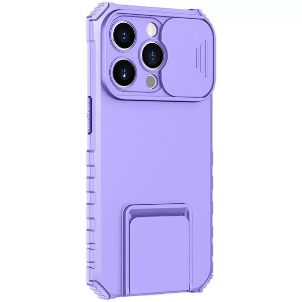 

Противоударный чехол-подставка Epik CamShield Holder для iPhone 14 Pro, Фиолетовый, CamShield Holder