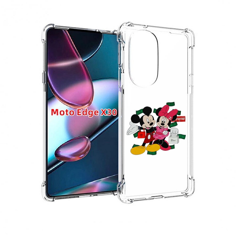 

Чехол MyPads модные-микки-маус детский для Motorola Moto Edge X30, Прозрачный, Tocco