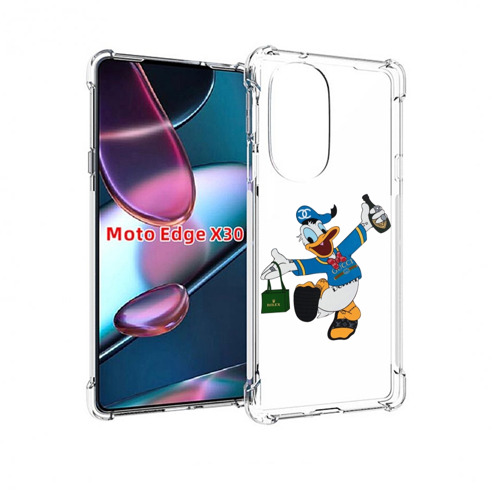 

Чехол MyPads модный-дональд-дак для Motorola Moto Edge X30, Прозрачный, Tocco