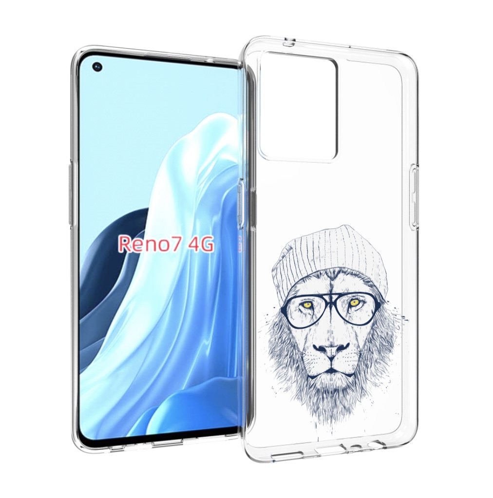 

Чехол MyPads хиппи лев для OPPO RENO 7 4G, Прозрачный, Tocco