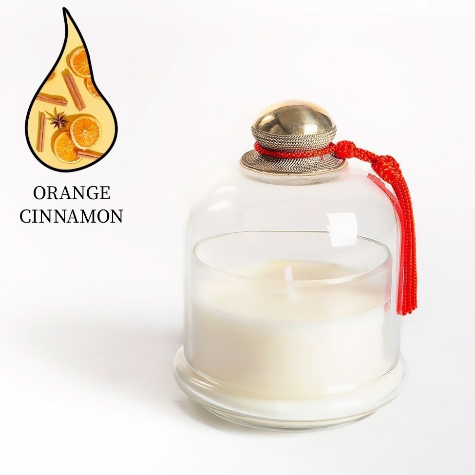 

Свеча ароматическая в стакане Nour Bougie Le dome orange cinnamon 743 г