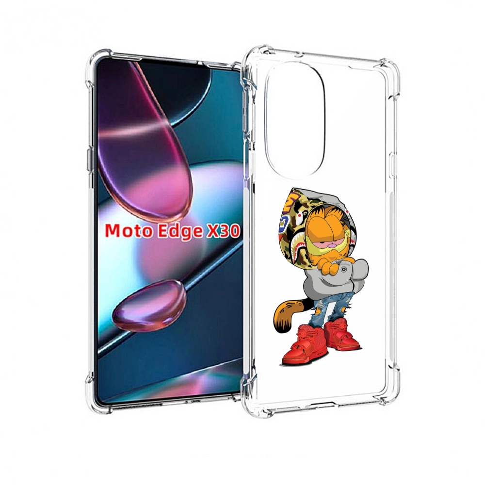 

Чехол MyPads модный-котяра детский для Motorola Moto Edge X30, Прозрачный, Tocco