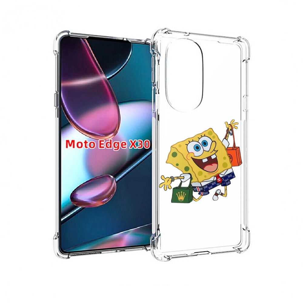 

Чехол MyPads модный-спанч-боб для Motorola Moto Edge X30, Прозрачный, Tocco